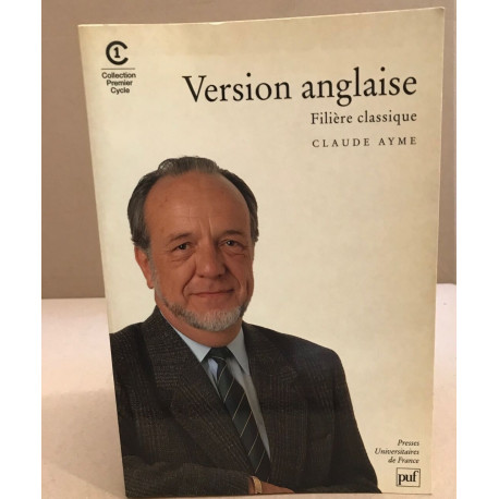 Versin anglaise / filière classique