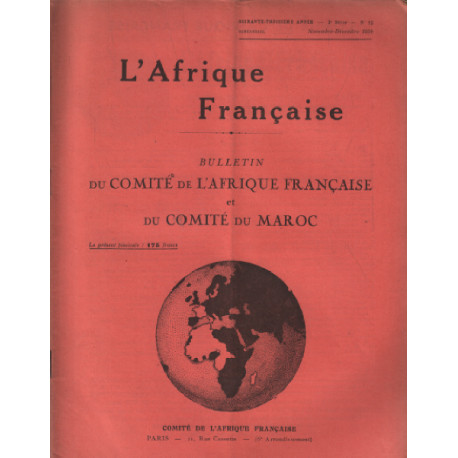 Bulletin mensuel du comité de l'afrique française et du comité du...