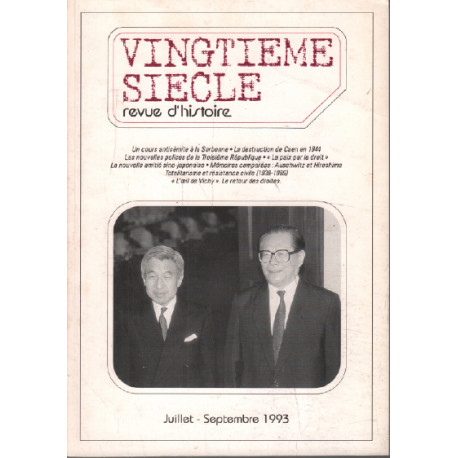 Vingtième siècle n ° 39 / revue d'histoire