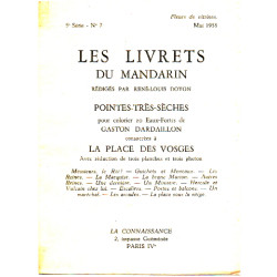 Les livrets du mandarin n° 7 / 5° serie / pointes-tres-sèches pour...