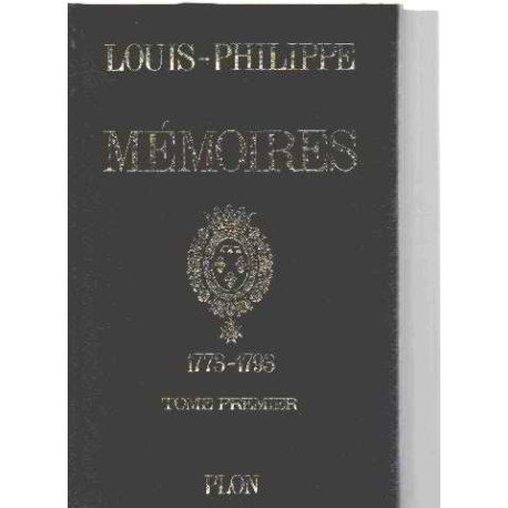 Memoires 1773-1793 / tome 1