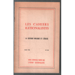 Cahiers rationalistes n° 210 (la critique biblique et l'église)