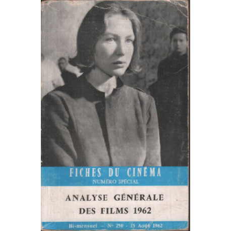 Analyse générale des films 1962