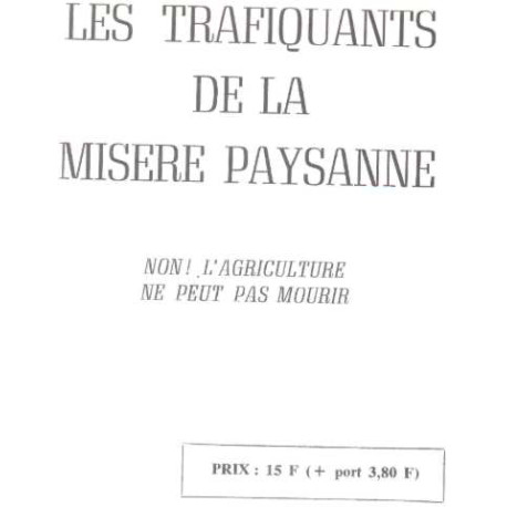 Les trafiquants de la misere paysanne