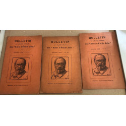 1 lot de 3 bulletins des amis d'emile zola / n° 10-22-24