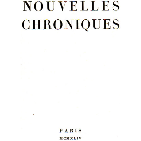 Nouvelles chroniques / EO numerotée