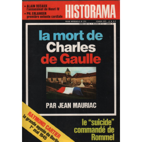 Revue historama n° 255 / la mort de charles de gaulle par jean mauriac