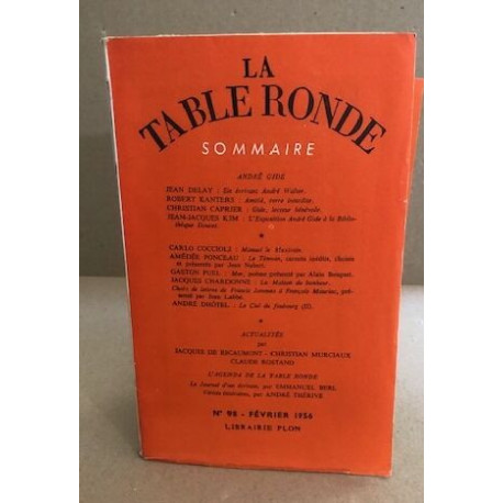 La table ronde n° 98 / andre gide