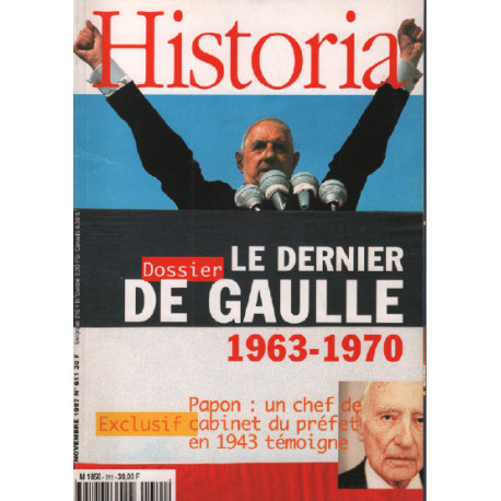 Historia magazine n° 1997 / le dernier de gaulle 1963-1970