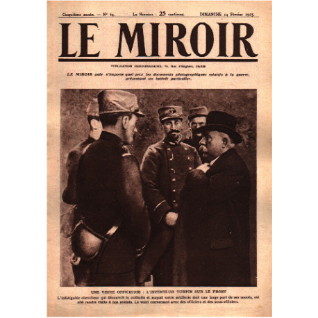 Le miroir publication hebdomadaire n° 64 / l'inventeur turpin sur...