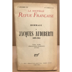 La nouvelle revue française n° 156 / hommage à Jacques Audiberti...