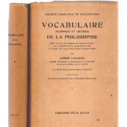 Vocabulaire technique et critique de la philosophie/ 2 tomes