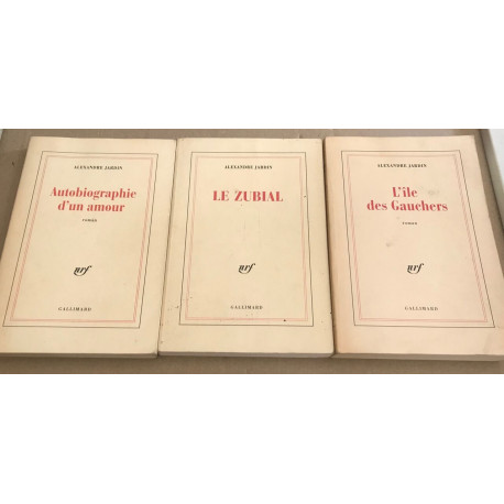 1 lot de 3 titres / autobiographie d'un amour + le zubial + l'ile...