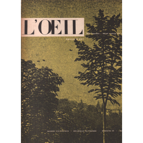 Revue mensuelle d'art / l'oeil n° 41