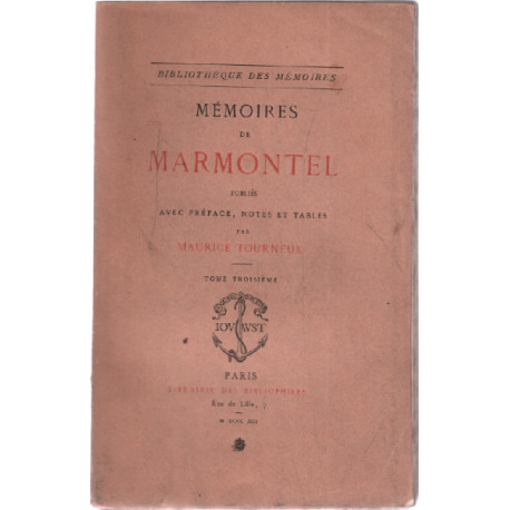 Mémoires de marmontel tome 3