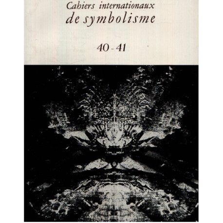 Cahiers internationaux de symbolisme n° 40-41