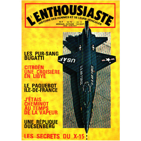 L'enthousiaste n° 27 / les pur-sang bugatti -citroen une croisiere...