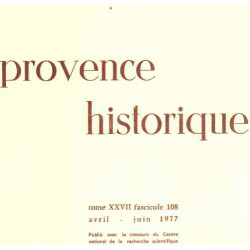 Provence historique tome XXVII / fascicule 108