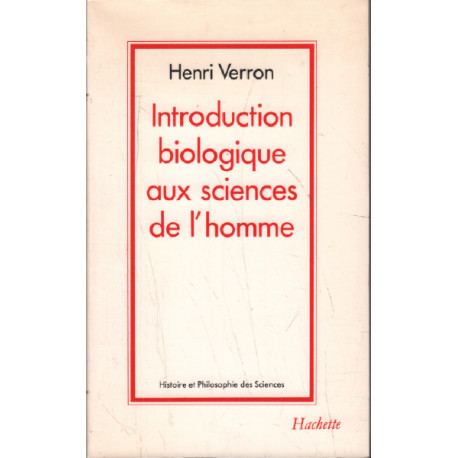 Introduction biologique aux sciences de l'homme