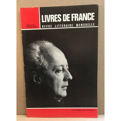 Livres de France Revue littéraire mensuelle/novembre 1966 / numero...