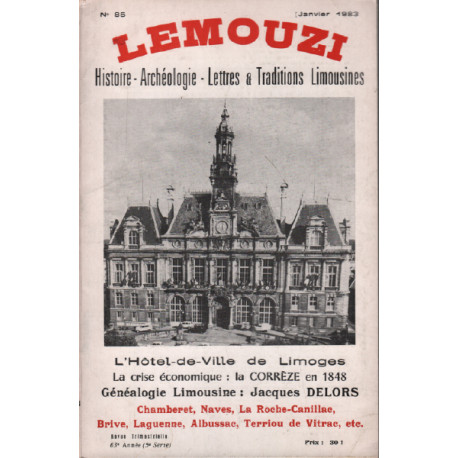 Lemouzi n° 85 / l'hotel de ville de limoges- la crise economique :...