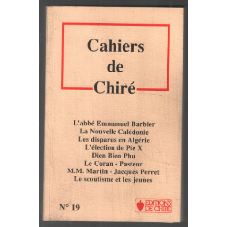 Cahiers de chiré n° 19