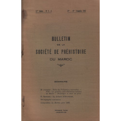 Bulletin de la societé prehistorique du maroc/ 1937 / antoine : la...