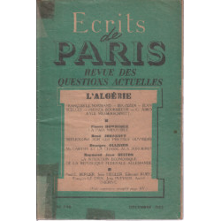 Ecrits de paris / decembre 1953 / l'algerie