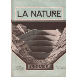 Revue la nature n° 2774 / essais de barrages