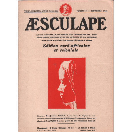 Aesculape / edition nord -africaine et coloniale / septembre 1935...