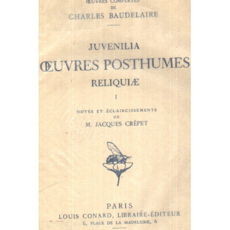 Juvenilia oeuvres posthumes reliquiae 1