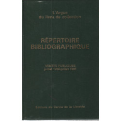 Repertoire bibliographique / ventes publiques juillet 1990-juillet...