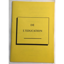 De l' éducation