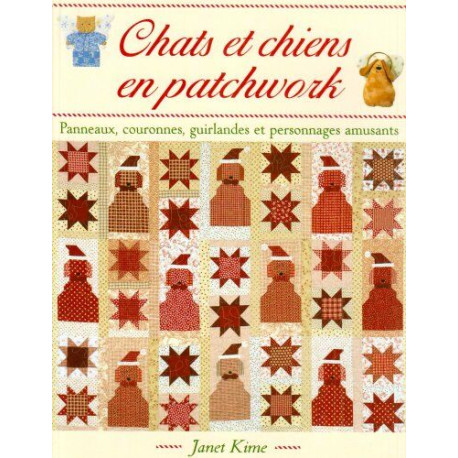 Chats et Chiens en Patchwork. Panneaux Couronnes Guirlandes et...