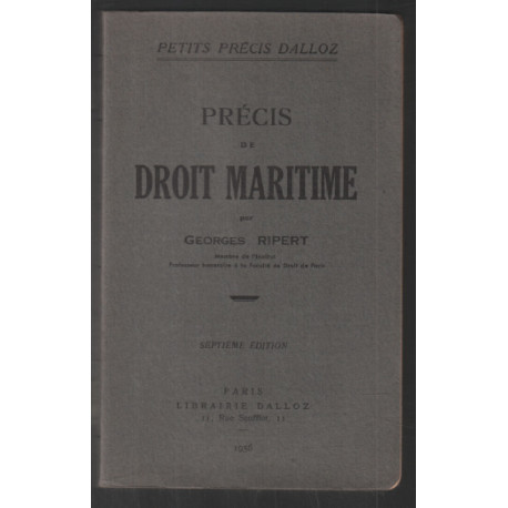 Précis de droit maritime