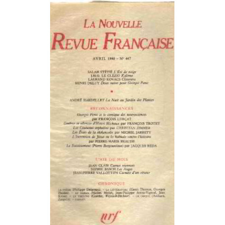 La nouvelle revue française n°447 / EO numerotée sur velin ( n° 6)