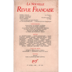 La nouvelle revue française n° 339