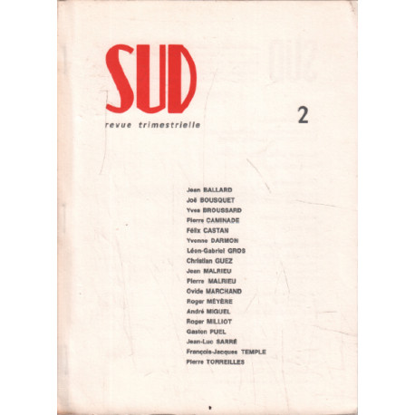 Revue litteraire le sud n° 2