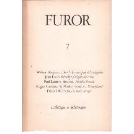 Esthetique et rethorique / revue furor n° 7