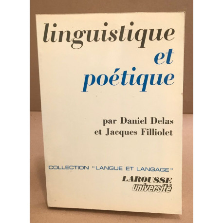 Linguistique et poétique