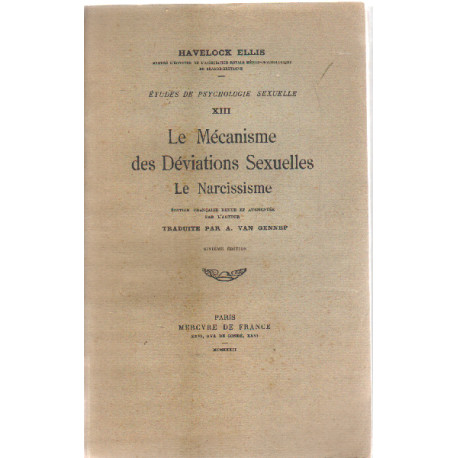 Le mecanisme des déviations sexuelles le narcissisme