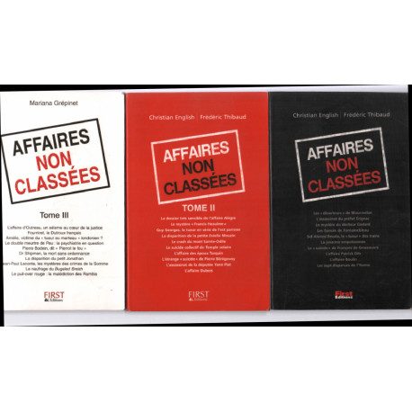 Affaires non classées