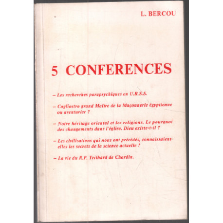 5 conférences