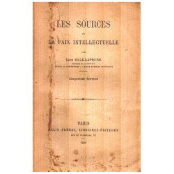 Les sources de la paix intellectuelle