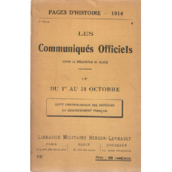 Pages d'histoire 1914-1918 /les communiques officiels depuis la...