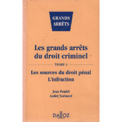 Les grands arrêts du droit criminel Tome 1 : Les sources du droit...