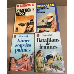 1 lot de 4 livres de konsalik ( titres en fin d'annonce )