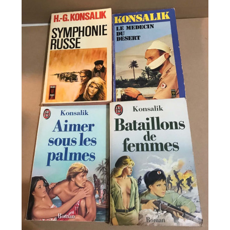 1 lot de 4 livres de konsalik ( titres en fin d'annonce )