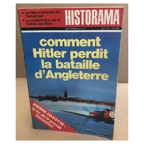 Historama n° 249 / comment hitler perdit la batille d'angleterre