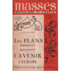 Socialisme et liberté / revue masse n° 14 / les plans marschall et...